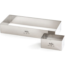 Da 26 a 40 cm sagoma inox rettangolare da Decora cornice in acciaio inox h 4,5 cm per torte