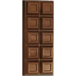 Stampo Cioccolato Tavoletta rettangolare da 1 Kg: composta da 1 cavità lunga 15 x 7,5 cm x h 38,5 mm