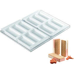 Set stampo Gelato Biscotto Slim da Silikomart con Vassoio