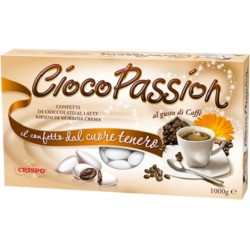 Ciocopassion al caffè Crispo: confetti bianchi in confezione da 1 Kg