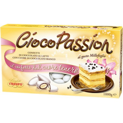 Ciocopassion millefoglie Crispo: confetti bianchi in confezione da 1 Kg