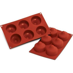 Stampo Kiss Bacio per 6 monoporzioni grandi di dimensioni 7 cm h 5,7 in silicone SF067 da Silikomart