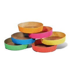 Kit 30 stampi crostatine in carta forno in colori assortiti da 10 cm