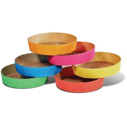 Kit 25 stampi crostatine in carta forno in colori assortiti da 15,5 cm