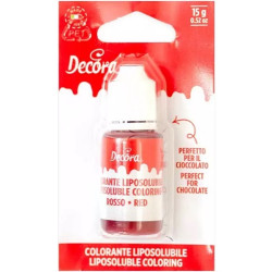 Colorante liposolubile liquido Rosso, ad uso alimentare, da 15 g, di Decora