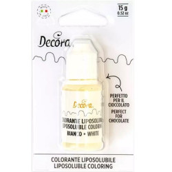 Colorante liposolubile liquido bianco uso alimentare 15 g Decora