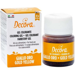 Colorante alimentare in gel Giallo Oro in confezione da 28 g  di Decora