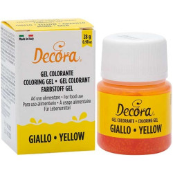 28 g Colorante alimentare in gel Giallo Decora