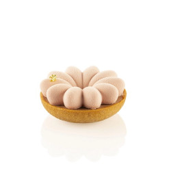 Kit 3D Tarte Ring Bloom per 8 Crostatine Fiorite: 1 stampo ed 8 anelli da 8 cm di Silikomart