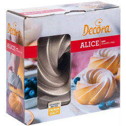 Stampo Mini Alice da Decora: formina mini ciambella in alluminio pressofuso diametro 10 cm ed h 5 cm