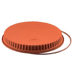 Flan Pan 26 cm Silikomart: stampo crostata tonda in silicone con anello di sicurezza