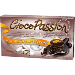 Ciocopassion Millefoglie di Melanzana al Cioccolato confetti bianchi Crispo 1 Kg