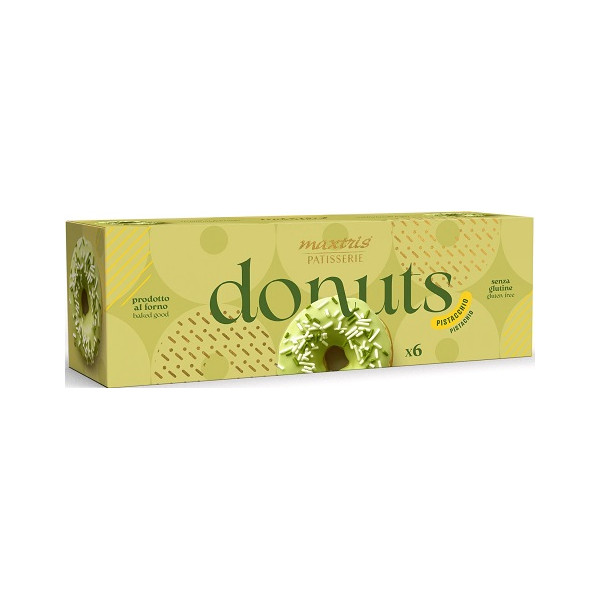 Maxtris Donuts Pistacchio 6 ciambelle verdi da 35 g