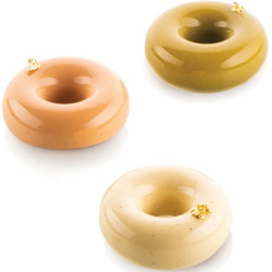 Donuts Fourmand 80 Silikomart stampo in silicone 6 ciambelline eleganti 3D ø72 h 27 mm