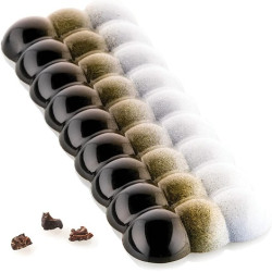 Bolla T CH011 Chocado Silikomart: stampo Tritan 4 tavolette Cioccolato con decoro bolle 156x61xh14 mm 70 g