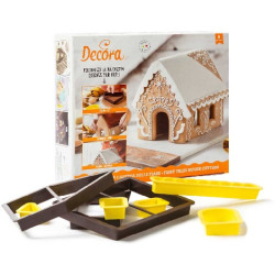 Set 8 tagliapasta casetta marzapane o casa delle fiabe in plastica da Decora