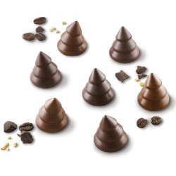 Choco Tree 3D Silikomart SCG054: stampo silicone cioccolato alberi 3D