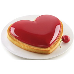 Kit tarte ring mon amour Silikomart stampo silicone ed anello per crostata mio amore 22 x 19 cm