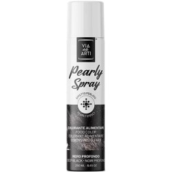 Pearly Deep Black 250 ml Volcke Aerosol: colorante alimentare spray nero profondo perlato