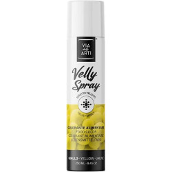 Velly Yellow da 250 ml: colorante alimentare spray color giallo vellutato di Via delle Arti da Volcke Aerosol