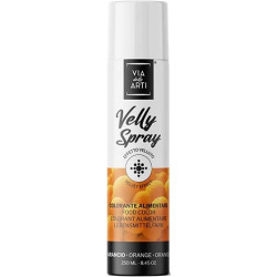 Velly Orange da 250 ml: colorante alimentare spray color arancio vellutato di Via delle Arti da Volcke Aerosol