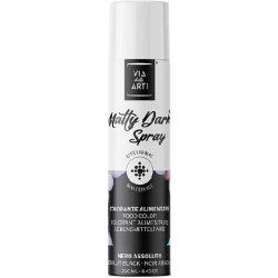 Matty Dark Black colorante alimentare spray nero assoluto opaco scuro da 250 ml di Via delle Arti da Volcke Aerosol