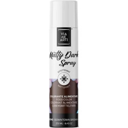 Matty Dark Brown colorante alimentare spray marrone opaco scuro da 250 ml di Via delle Arti da Volcke Aerosol