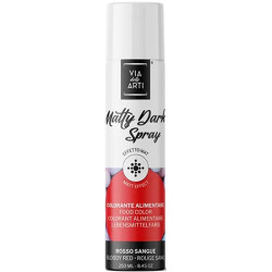 Matty Dark Bloody Red colorante alimentare spray rosso sangue opaco scuro da 250 ml di Via delle Arti da Volcke Aerosol