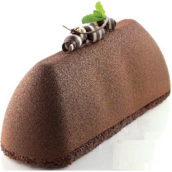 Gianduia Silikomart: stampo silicone, tortaflex bianco, per torta gianduia da 25x8 h 9 cm