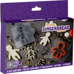 Gingerdread Decora o Ginger Halloween set 2 tagliapasta e 4 stencil