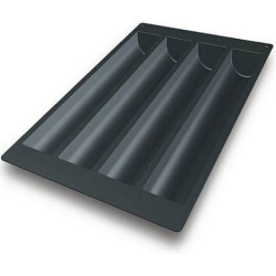 Tronco Silikomart: stampo silicone SQ014 per 4 cavità larghe 8 cm, lunghe 49,5 cm