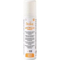 Spray arancio metallizzato da 75 ml di Decora: colorante arancione spray alimentare