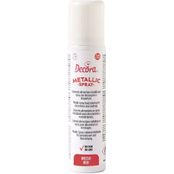 Spray rosso metallizzato da 75 ml di Decora: colorante rosso spray alimentare