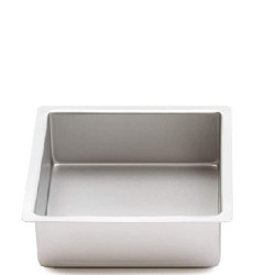 Teglia quadrata 15x15 h7,5 cm liscia bordi dritti per Wedding Cake o Torta Nuziale per torta a piani in alluminio anodizzato