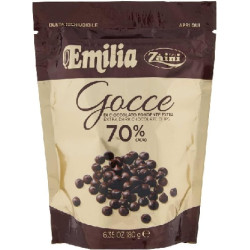 Gocce di cioccolato Emilia fondente extra 70% cacao 200 g Zaini