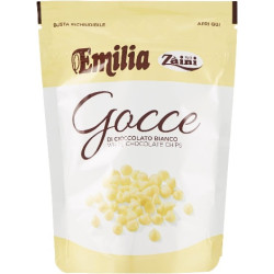 Gocce di cioccolato Emilia bianco 180 g Zaini