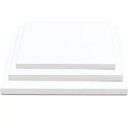 Da 20 a 40 cm sottotorta cartone bianco quadrato Decora vassoio torta rigido spessore 1,2 cm