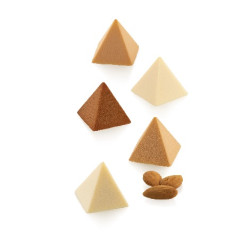 Pyramid 11 Silikomart stampo silicone 18 dessert mini piramidi 3,2x3,2 h 3,2 cm