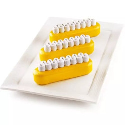 Kit Pop Éclair Silikomart stampo silicone lampo set 2 stampi per semifreddi 13x3,8xh4 cm