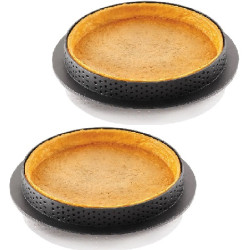 Tarte Ring Round ø15xh2 cm Silikomart anello microforato crostata tonda set 2 pz