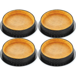 Tarte Ring Round ø12xh2 cm Silikomart anello microforato crostatina tonda set 4 pz