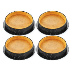 Tarte Ring Round ø10xh2 cm Silikomart anello microforato crostatina tonda set 4 pz