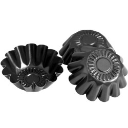 Set 3 stampi da forno formine per dolce budino di diametro superiore 11 cm, altezza 4,5 cm, in alluminio antiaderente da Vespa