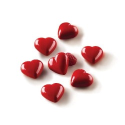 SCG48 my love 3D Silikomart: stampo silicone 12 cioccolatini cuori tridimensionali 31x30xh5 mm