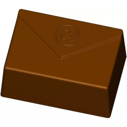 Stampo policarbonato cremino e-mail per 24 cioccolatini di dimensioni 3x2xh1,5 cm 10 g