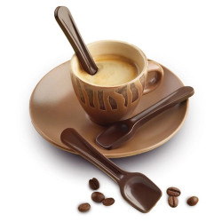 Choco Spoon Silikomart; stampo in silicone per 7 cucchiaini da caffè in cioccolato