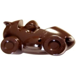 Formula uovo da 140 g: stampo policarbonato pulcino su macchina formula uno in cioccolato 118,5x68,5 mm