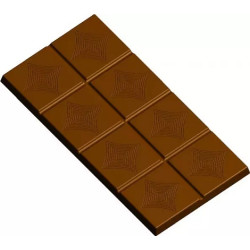 Stampo tavoletta di cioccolato da 100 g con decori di 16x8xh0,68 cm in policarbonato