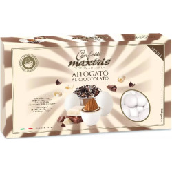 Maxtris Affogato al Cioccolato confetti bianchi 1 Kg: mandorla tostata e cioccolato bianco aromatizzato al gusto cioccolato