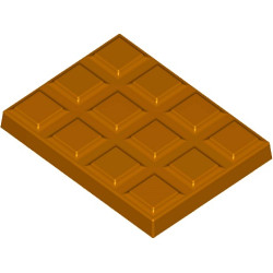 Stampo in policarbonato per tavoletta di cioccolato dal peso di 6 g e lunga 4 cm, larga 3 cm ed alta 0,5 cm